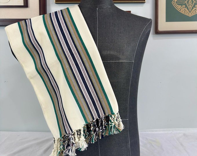 Habirah Yemeni Cotton Shawl - Heavy Weight - Cream