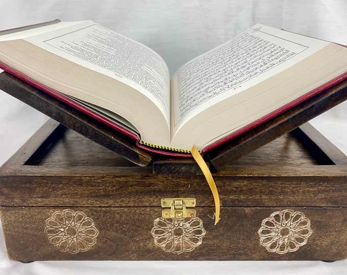 Sandala Quran Box & Holder - Vintage Aesthetic in Natural Wood