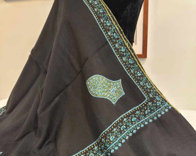 Alawi Sandala Hand Embroidered Wool Shawl