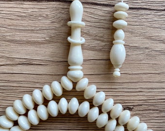 Disc Prayer Beads 10 mm - Camel Bone