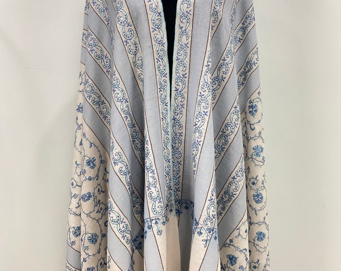 Layla Hand Embroidered Premium Wool Shawl