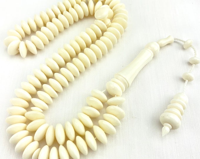 Disc Prayer Beads 12 mm - Camel Bone