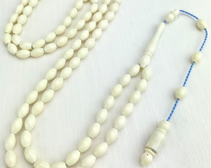 Oval Prayer Beads 5 mm - Camel Bone