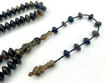 Buffalo Horn Disc Prayer Beads 10 mm