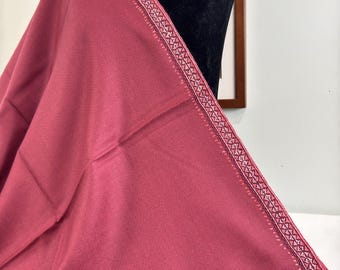 Khas Hand Embroidered Wool Shawl - Purple Jam