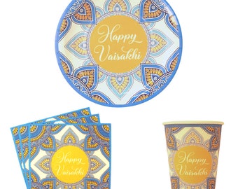 Vaisakhi Party Pack - Yellow & Blue | Vaisakhi Decor | Vaisakhi Party | Vaisakhi Gifts | Vaisakhi Decorations |