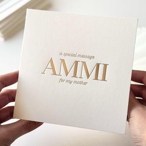 Ammi Mother Luxury Special Message Card - Mensagem especial para a mãe Cartão de dia das mães do cartão de aniversário da criança Presente para a mãe Mãe da noiva