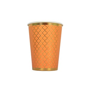 Bicchieri da festa ambrati marocchini 10pz - Crema Decorazioni marocchine Piatti marocchini Tazze Regali marocchini Decorazioni per feste Sacchetti per feste Bomboniere per feste Dolcetti per feste