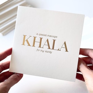 Khala Tia Cartão de Mensagem Especial de Luxo - Mensagem Especial para Minha Tia Cartão para Tia Cartão de Mensagem para Tia Cartão de Aniversário Presentes para Tia