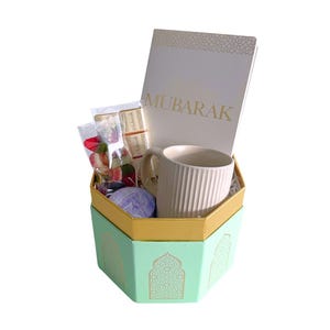 Cesta de Presente Mubarak Treat Box - Conjunto de Chocolates para Parabéns, Kit de Presente para Casamento, Mimos e Autocuidado, Cesta de Presente Halal Muçulmana