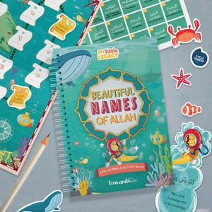 Names of Allah Kids Journal & Activity Book - Habit Tracker 99 Names Journal Asma ul Husna Planner Checklist Islamic Planner Quran Salat