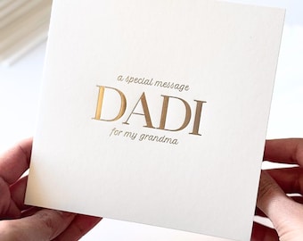 Dadi Grandma Luxury Special Message Card - Special Message For Paternal Grandmother Card From Grandchild Birthday Card Gifts For Grandma