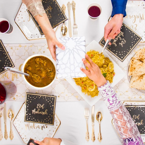 Eid Mubarak Wooden Food Tray Islamic Muslim Party Decor Ramadan Kareem Gifts  | eBay