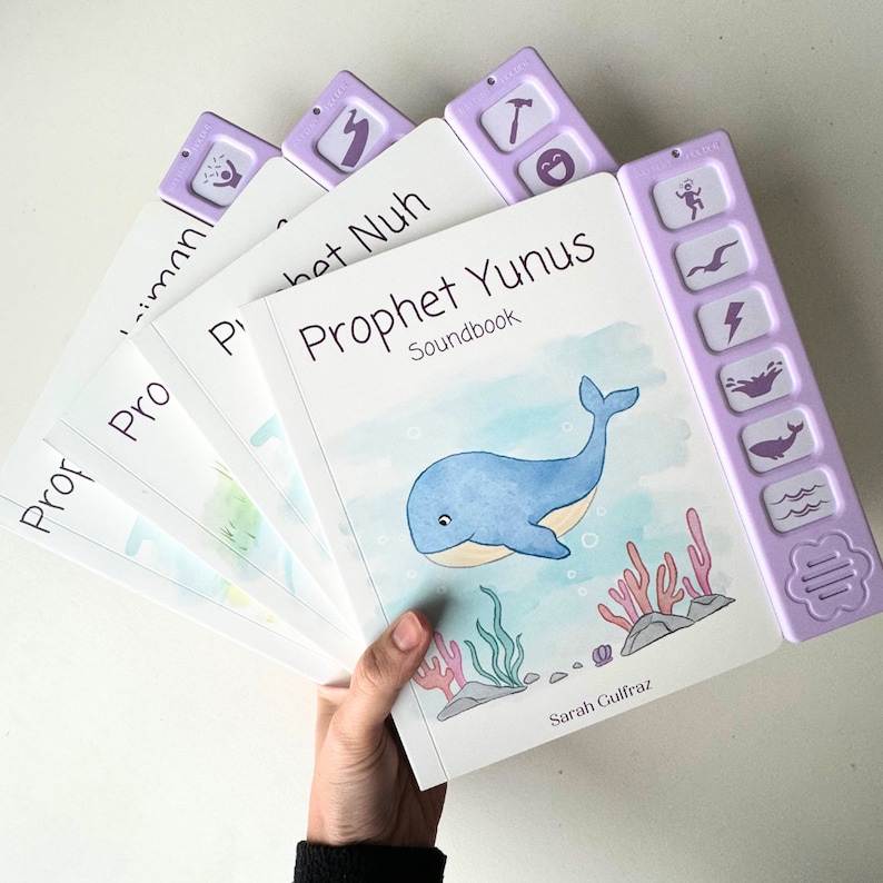 Prophet Yunus Sound Book for Muslim Kids Eid Gift Idea for New Muslim Baby Aqeeqah Gift Islamic Book Gifts for Muslim Kid Ramadan Gift Jonah