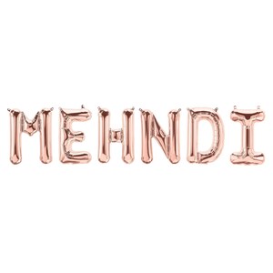 Mehndi Foil Balloons Set Mehndi Party Decor Sangeet Decorations and Mayoun Decor for Mendhi Gifts for Desi Wedding Shaadi Decorations Bridal