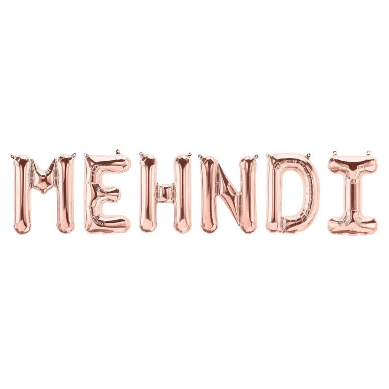 Mehndi Foil Balloons Set Mehndi Party Decor Sangeet Decorations and Mayoun Decor for Mendhi Gifts for Desi Wedding Shaadi Decorations Bridal