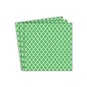Quatrefoil Party Paper Napkins (20pk) - Green Party Napkins Party Tableware Decorations Party Decor Party Bags Treat Party Favour Party Sign