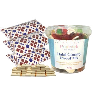 Turkish Party Favours Bundle with Filler (10pk) - Halal Sweets and Milk Chocolate Gifts for Party Favours Party Treat Box Party Treat Boxes