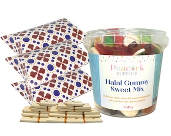 Turkish Party Favours Bundle with Filler (10pk) - Halal Sweets and Milk Chocolate Gifts for Party Favours Party Treat Box Party Treat Boxes