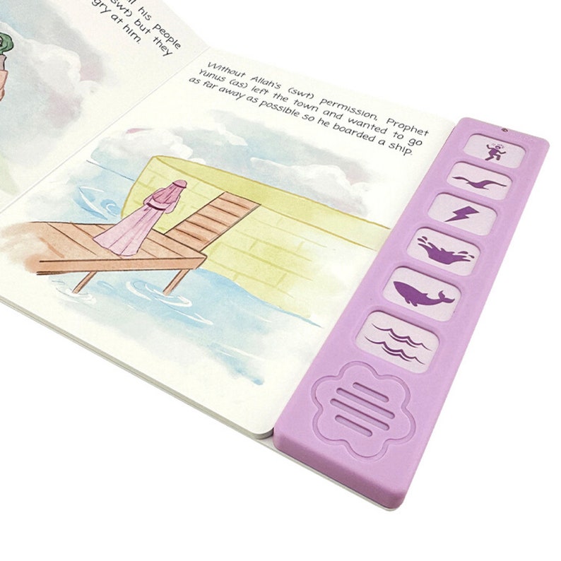 Prophet Yunus Sound Book for Muslim Kids Eid Gift Idea for New Muslim Baby Aqeeqah Gift Islamic Book Gifts for Muslim Kid Ramadan Gift Jonah