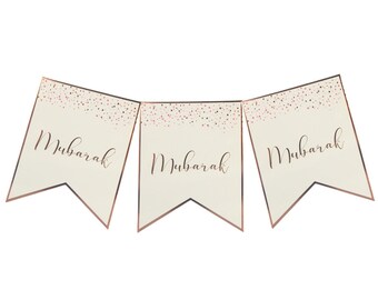 Mubarak Confetti Party Banner | Mubarak Banner| Confetti Banner |