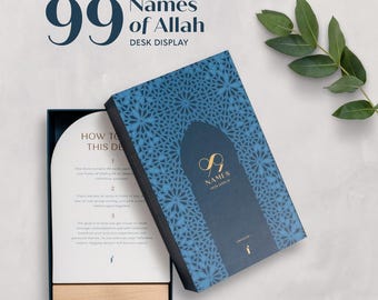 99 Names of Allah Desk Display Cards - Asma ul Husna Journal Daily Schedule Names of Allah Reflection Islamic Planner Muslim Gift Gift