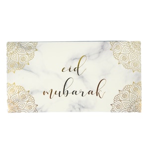 Sobres de dinero Eid Mubarak 10pk - Cartera de dinero Eid de mármol y oro Regalo Eidi Decoración islámica Eid Mubarak Regalo Eid Favores decoraciones de fiesta