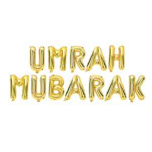Umrah Mubarak-folieballonnen - Ballonnenset Decoraties Umrah-ballonnen Kaaba-decoratie Umrah-cadeau en Umrah-feestdecoratie Umrah Dua's voor Umrah-kaarten