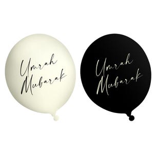 Umrah Party Luftballons 10er - Creme & Schwarz Umrah Mubarak Ballon Set Dekorationen Umrah Luftballons Kaaba Dekor Umrah Geschenk Umrah Dekor Umrah Karte