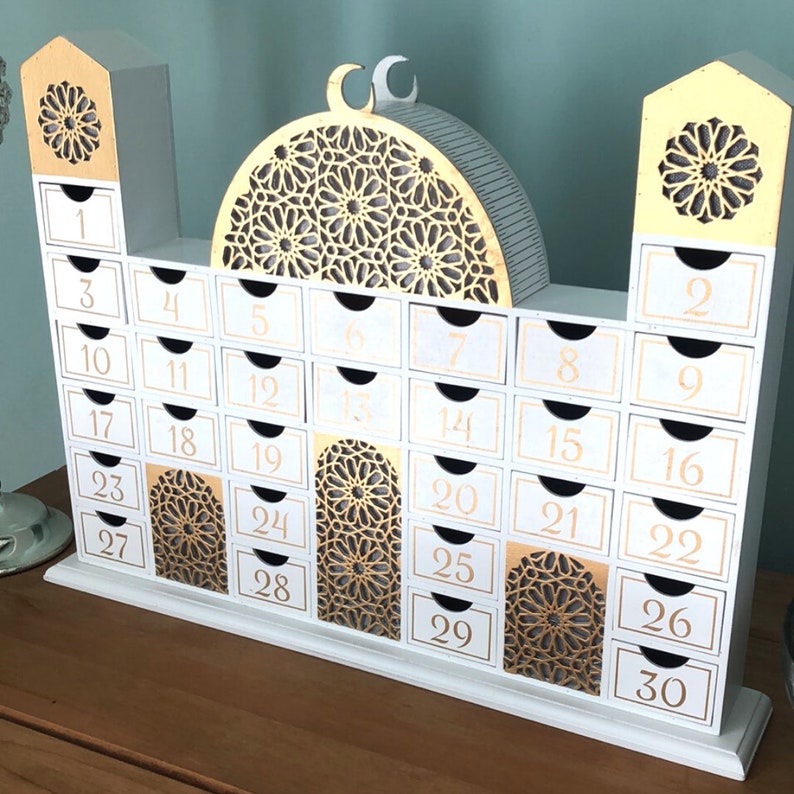 Ramadan Wooden Countdown Calendar Mosque Ramadan Advent Calendar With Lights Ramadan Decor Ramadan Gift Ramadan Planner Ramadan Decorations