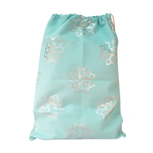 Luxury Eid Sack Teal & Silver - Foiled Gift Sack for Presents Eid Gifts Islamic Toys Ramadan Gift Islamic Gift Set for Muslim Girl Eid Decor