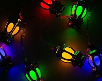 Lantern Fairy Lights - Multicolour | Fairy Lights | Lantern Lights | Lantern Decor |