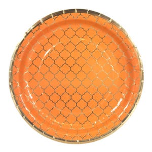 Piatti da festa marocchini in ambra, 10 pezzi - Decorazione marocchina arancione Piatti marocchini Tazza Regali marocchini Decorazione per feste Sacchetti per feste Bomboniere per feste Dolcetti per feste