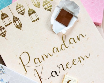 Ramadan Chocolate Countdown Calendar - 30 days Ramadan Advent Calendar Ramadan Calendar Ramadan Chocolate Calendar Decor Islamic Gifts