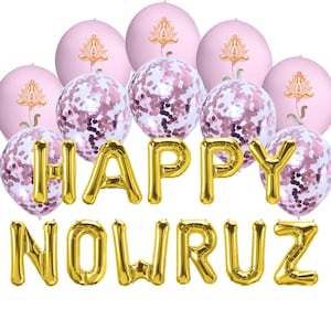 Ballonbundel Happy Nowruz - Perzisch Nieuwjaar Haft Sin Perzisch decor Newroz Nowruz-eieren Haft Sin Set Nowruz-kaart Nowruz-patch Navroz-decor