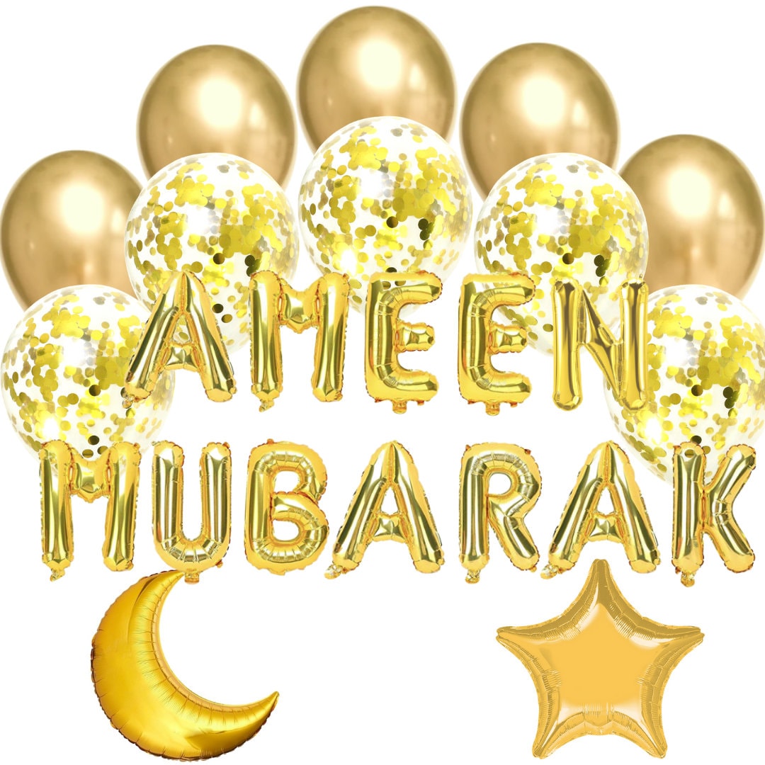 Balloon Bundle Ameen Mubarak Balloon Decorations Balloon - Etsy