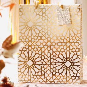 Geo Gold Gift Bags 3pk Party Decorations Foiled Party Decor Geometric Party Bags Treat Party Favours Party Decorations Elegant Party Sign
