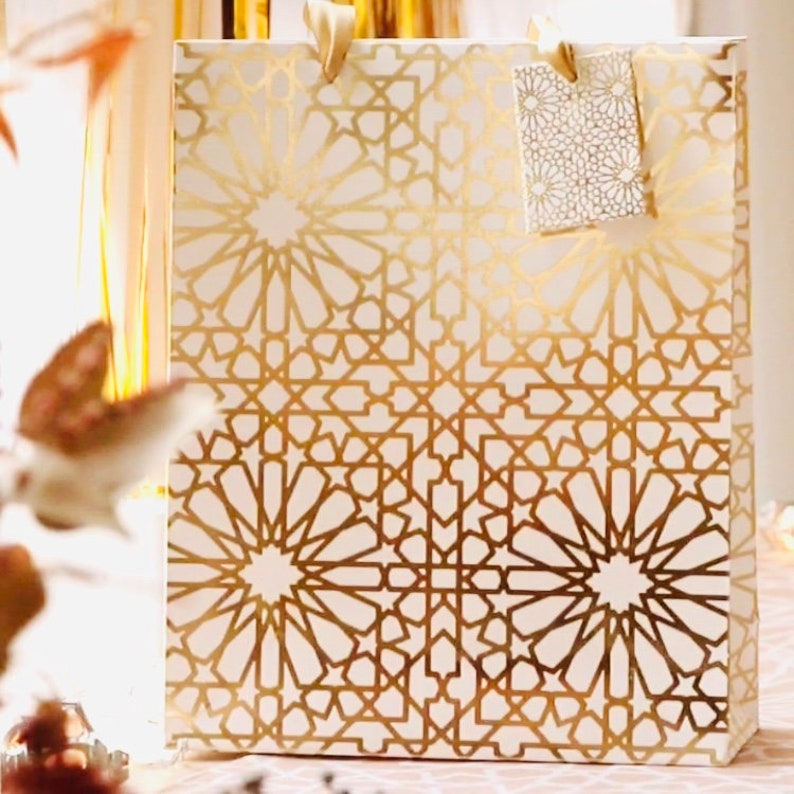 Geo Gold Gift Bags 3pk Party Decorations Foiled Party Decor Geometric Party Bags Treat Party Favours Party Decorations Elegant Party Sign