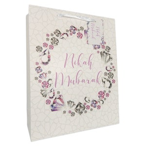 Nikah Mubarak Gift Bag - Nikah Decor for Nikkah Party Set Dulhan Bridal Decor Engagement Party Set Wedding Gift for Bride and Groom