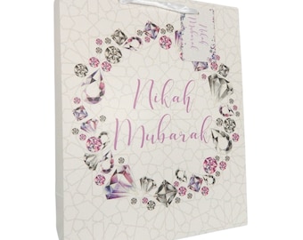 Nikah Mubarak Gift Bag - Nikah Decor for Nikkah Party Set Dulhan Bridal Decor Engagement Party Set Wedding Gift for Bride and Groom