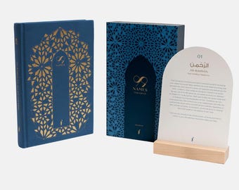 99 Names of Allah Bundle Journal & Cards - Asma ul Husna Journal Daily Schedule Names of Allah Reflection Islamic Planner Muslim Gift