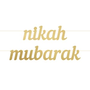 Nikah Mubarak Lettera Banner Nikah Decor per Nikkah Party Set Dulhan Bridal Decor Fidanzamento Party Set Regalo di nozze per la sposa e lo sposo