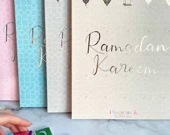 Calendario de cuenta regresiva de chocolate para Ramadán: calendario de adviento de Ramadán de 30 días, calendario de chocolate para Eid, decoración de Ramadán, regalos islámicos para Ramadán.