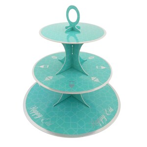 Happy Eid Cupcake Stand - Teal & Iridescent Eid Cake Stand Eid Decor Eid Mubarak Eid Party Favours Islamic Decor Eid Tableware Eid Treats
