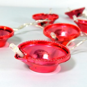 Diya Fairy Lights - Red Diwali Decorations Diya Diwali Gifts Diwali Decor Diwali Party Diwali Sign Colour Festival of Lights Diwali Hamper