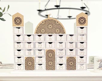 calendario dellavvento ramadan conto rovescia in legno 30