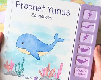 Prophet Yunus Sound Book - Muslim Kids Eid Gift Idea for New Muslim Baby Aqeeqah Gift Islamic Book Gifts for Muslim Kid Ramadan Gift Jonah