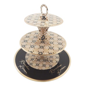 Suporte para cupcake Ramadan Kareem - Preto e dourado Suporte para bolo Ramadan Decoração islâmica Ramadan Mubarak Iftar Favores Ramadan Talheres Iftar Trata