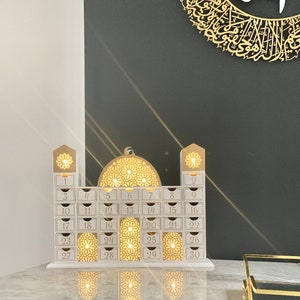 Ramadan Wooden Countdown Calendar Mosque Ramadan Advent Calendar With Lights Ramadan Decor Ramadan Gift Ramadan Planner Ramadan Decorations