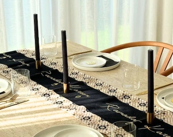 Ramadan Table Runner Geo Gold - Ramadan Kareem Table Runner Ramadan Decorations Islamic Decor Ramadan Gift Ramadan Mubarak Tableware Decor